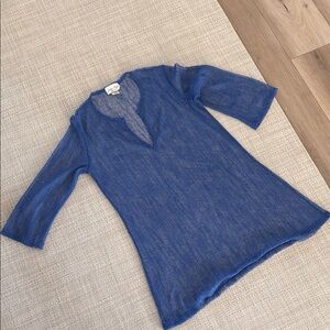 New Blue Sheer Swimsuit Coverup